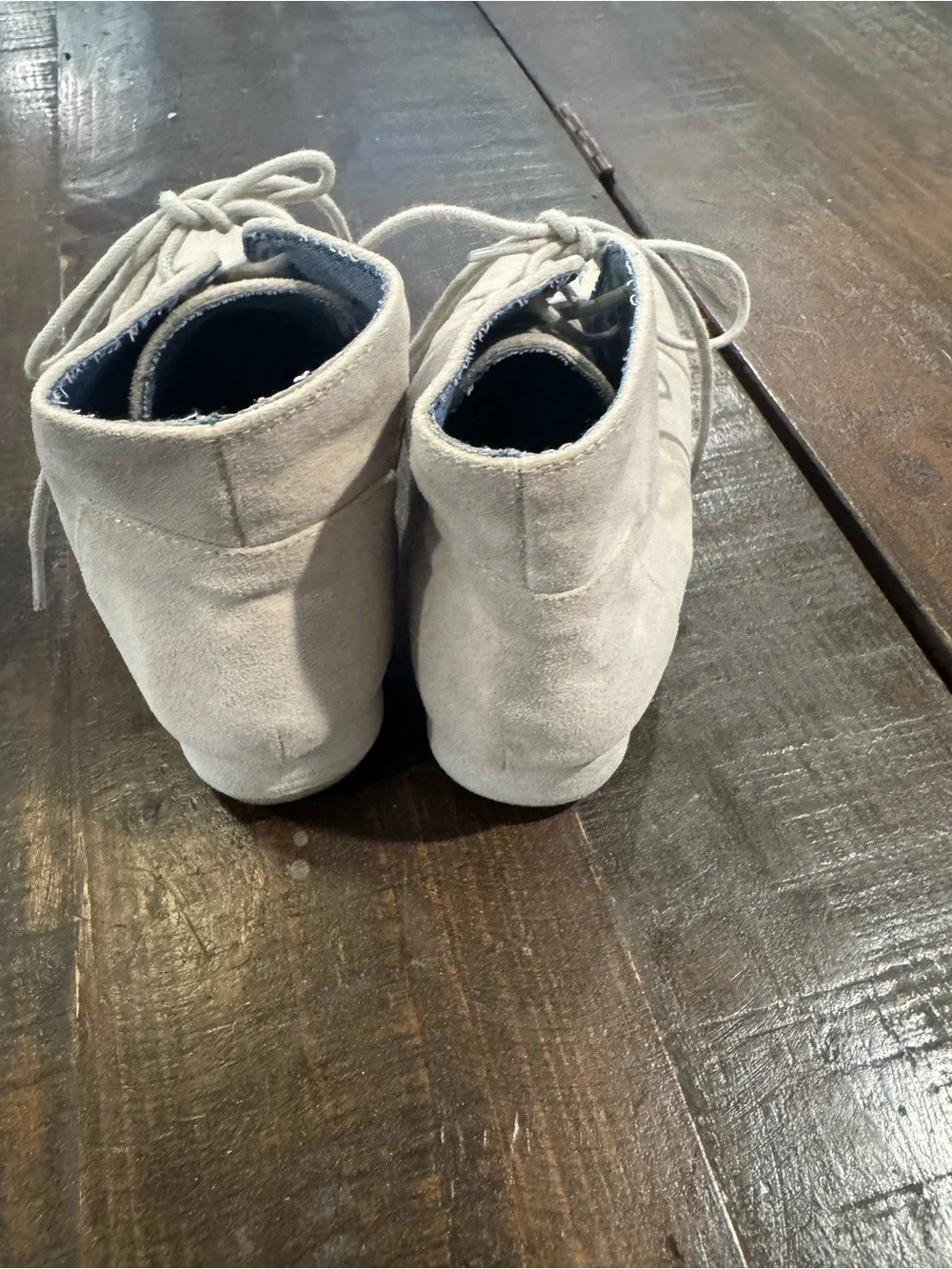 Sweethoney 2Y Kids Suede Lace-Up Booties in Cream